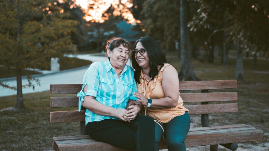caregiving mom and daughter