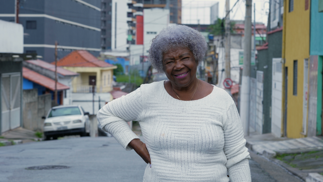 Older African American Women Street Scene Hand on Hip