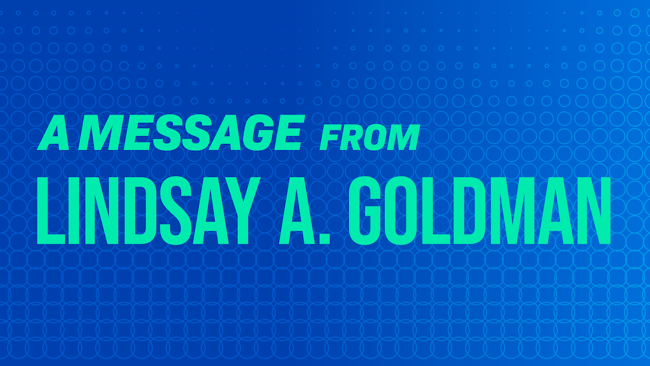 A message from Lindsay blog graphic a message from lindsay text on blue background