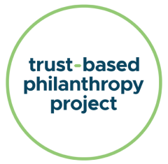 trust based philanthropy project words