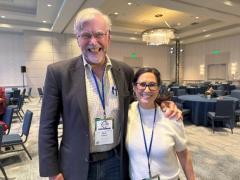 white woman and white man in business casual