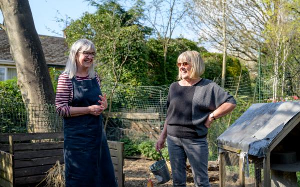 Rural Health & Aging 2 women in backyard