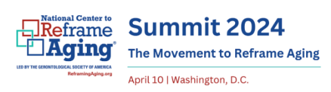 reframe aging summit logo 2024 reframe aging summit logo in blue