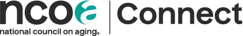 NCOA log national council on aging logo in black letters
