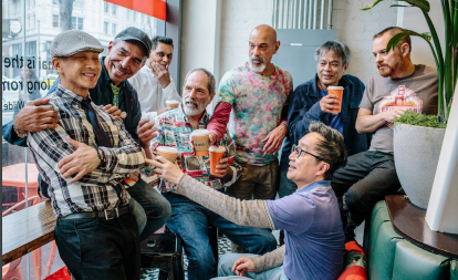 group of older people laughing