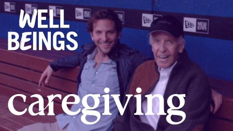 caregiving documentary image with bradley cooper bradley cooper and his dad in a baseball dugout