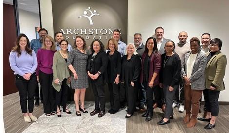 group of people in business casual standing together
